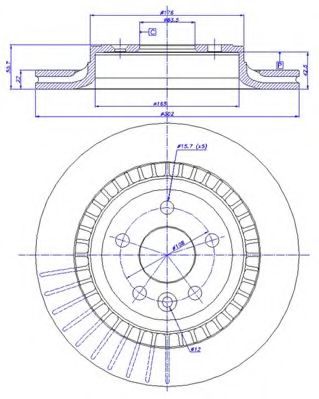 CAR - 142.1506 - Тормозной диск (Тормозная система)