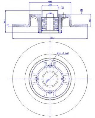 CAR - 142.1509 - Тормозной диск (Тормозная система)