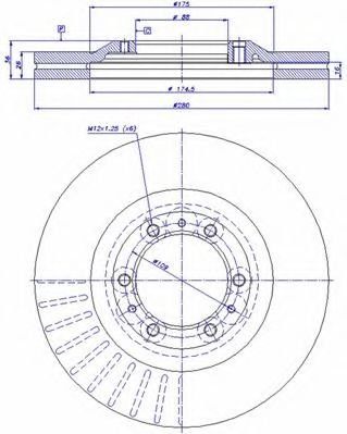 CAR - 142.490 - Тормозной диск (Тормозная система)