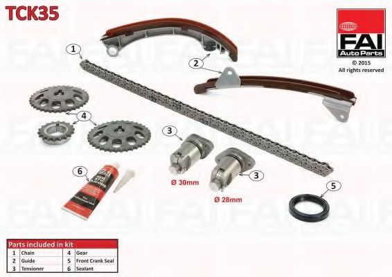 FAI AUTOPARTS - TCK35 - Комплект цепи привода распредвала (Управление двигателем)