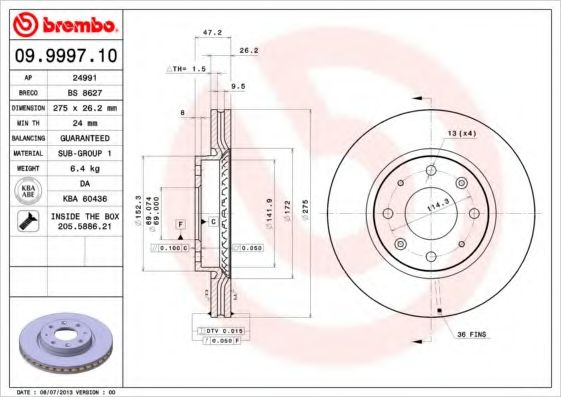 AP - 24991 - Тормозной диск (Тормозная система)