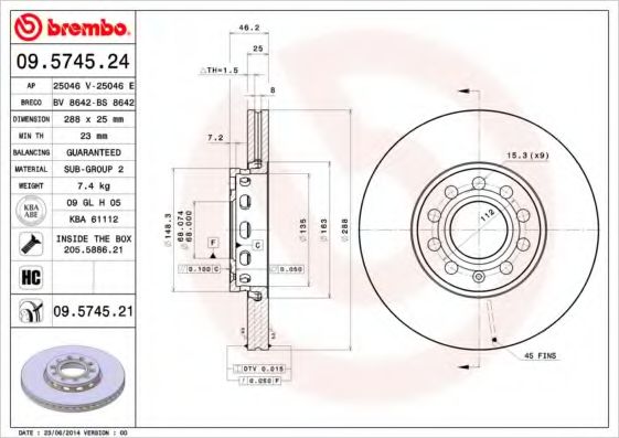 BRECO - BS 8642 - Тормозной диск (Тормозная система)