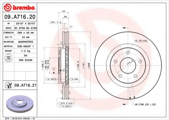 BRECO - BS 8766 - Тормозной диск (Тормозная система)
