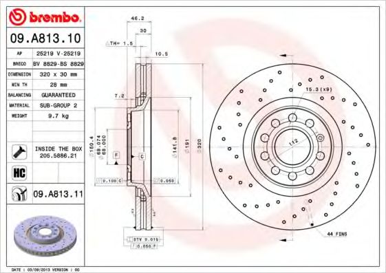 BRECO - BV 8829 - Тормозной диск (Тормозная система)