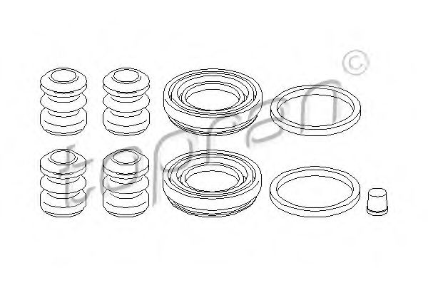 TOPRAN - 107 082 - Ремкомплект, тормозной суппорт (Тормозная система)