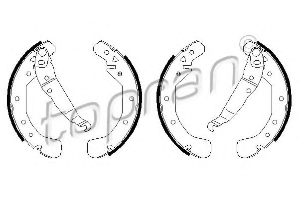 TOPRAN - 206 510 - Комплект тормозных колодок (Тормозная система)