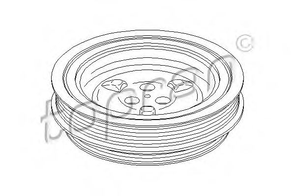 TOPRAN - 302 813 - Ременный шкив, коленчатый вал (Ременный привод)