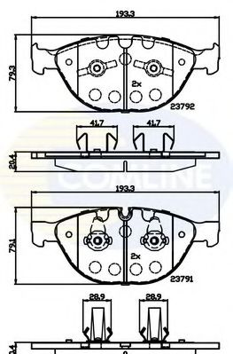 COMLINE - CBP06000 - Комплект тормозных колодок, дисковый тормоз (Тормозная система)