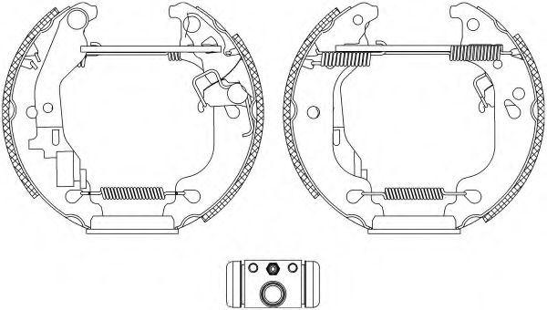 HELLA PAGID - 8DB 355 004-751 - Комплект тормозных колодок (Тормозная система)