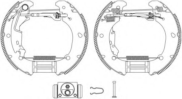 HELLA PAGID - 8DB 355 004-881 - Комплект тормозных колодок (Тормозная система)