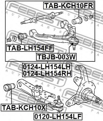 FEBEST - 0124-LH154RH - Рычаг независимой подвески колеса, подвеска колеса (Подвеска колеса)