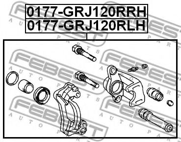 FEBEST - 0177-GRJ120RRH - Тормозной суппорт (Тормозная система)