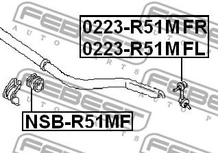 FEBEST - 0223-R51MFL - Тяга / стойка, стабилизатор (Подвеска колеса)