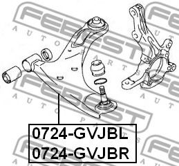 FEBEST - 0724-GVJBL - Рычаг независимой подвески колеса, подвеска колеса (Подвеска колеса)