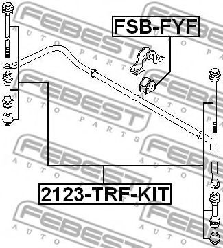 FEBEST - FSB-FYF - Опора, стабилизатор (Подвеска колеса)