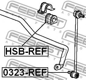 FEBEST - HSB-REF - Опора, стабилизатор (Подвеска колеса)