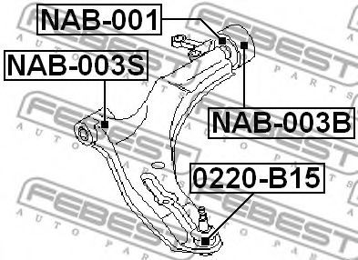 FEBEST - NAB-003B - Подвеска, рычаг независимой подвески колеса (Подвеска колеса)