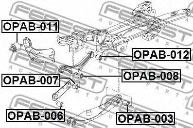 FEBEST - OPAB-006 - Подвеска, рычаг независимой подвески колеса