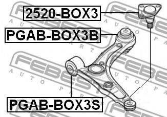 FEBEST - PGAB-BOX3B - Рычаг независимой подвески колеса, подвеска колеса