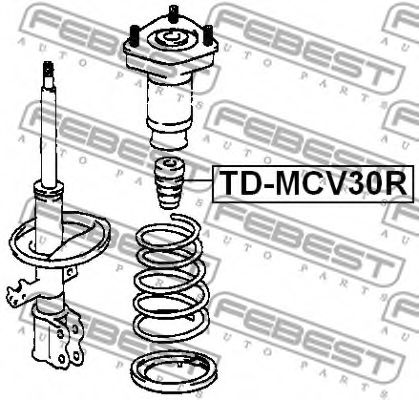 FEBEST - TD-MCV30R - Амортизатор (Подвеска / амортизация)