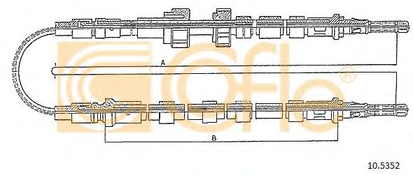 COFLE - 10.5352 - Трос, стояночная тормозная система (Тормозная система)