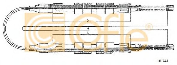 COFLE - 10.741 - Трос, стояночная тормозная система (Тормозная система)