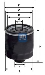 UFI - 23.453.00 - Масляный фильтр (Смазывание)