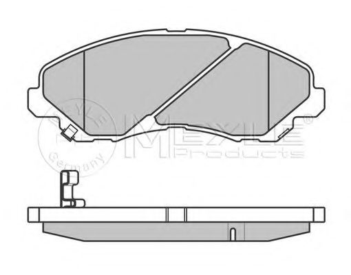 MEYLE - 025 235 8416/W - Комплект тормозных колодок, дисковый тормоз (Тормозная система)