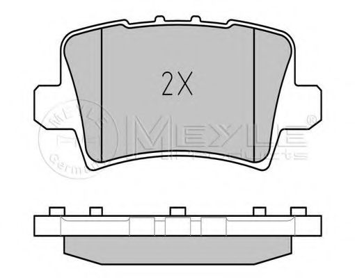 MEYLE - 025 240 8615/W - Комплект тормозных колодок, дисковый тормоз (Тормозная система)