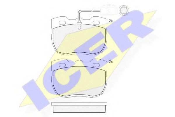 ICER - 140839-203 - Комплект тормозных колодок, дисковый тормоз (Тормозная система)