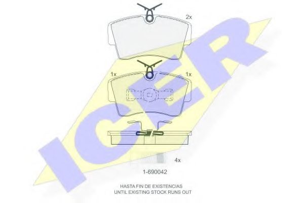 ICER - 180815-700 - Комплект тормозных колодок, дисковый тормоз (Тормозная система)