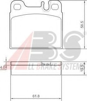 A.B.S. - 36810 - Комплект тормозных колодок, дисковый тормоз (Тормозная система)