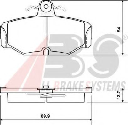 A.B.S. - 37061 OE - Комплект тормозных колодок, дисковый тормоз