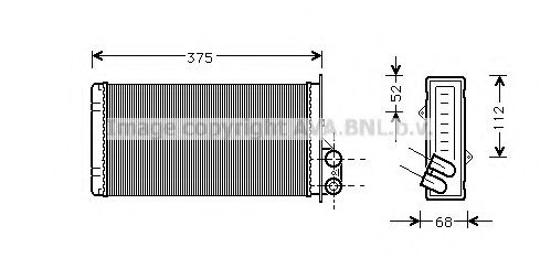 AVA QUALITY COOLING - RT6226 - Теплообменник, отопление салона (Отопление / вентиляция)