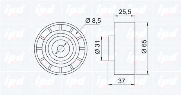 IPD - 15-3088 - Паразитный / ведущий ролик, поликлиновой ремень (Ременный привод)