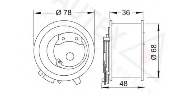 AUTEX - 642006 - Натяжной ролик, ремень ГРМ (Ременный привод)