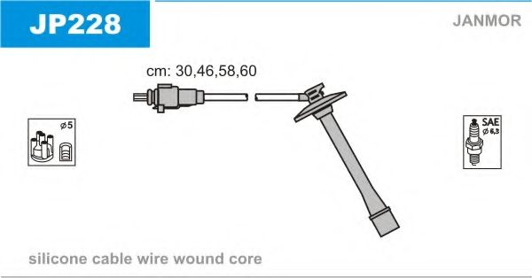 JANMOR - JP228 - Комплект проводов зажигания (Система зажигания)