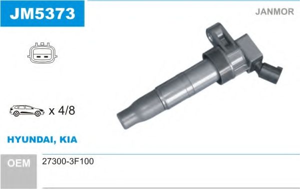 JANMOR - JM5373 - Катушка зажигания (Система зажигания)