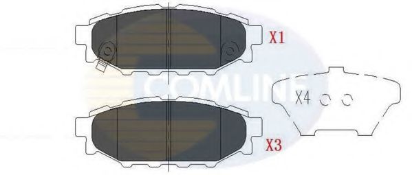 COMLINE - CBP36052 - Комплект тормозных колодок, дисковый тормоз (Тормозная система)