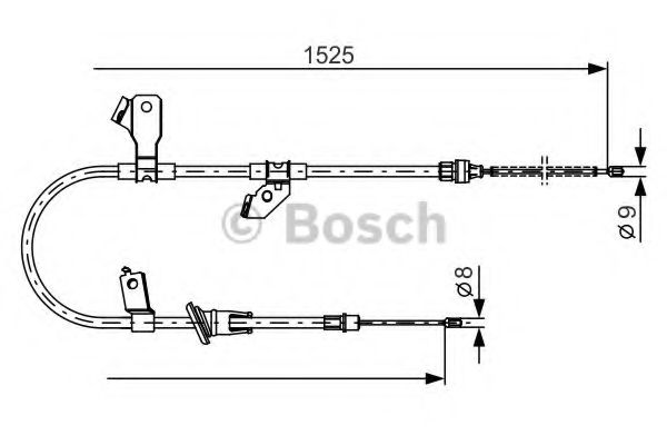 BOSCH - 1 987 482 247 - Трос, стояночная тормозная система (Тормозная система)