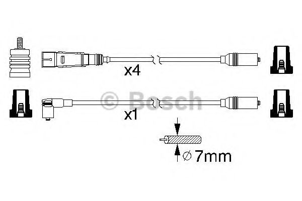 BOSCH - 0 986 356 317 - Комплект проводов зажигания (Система зажигания)