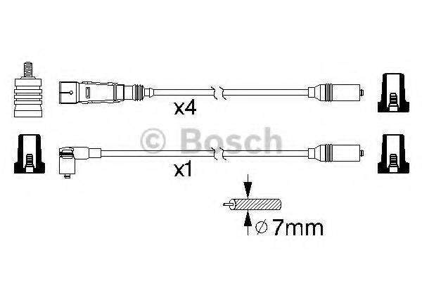 BOSCH - 0 986 356 339 - Комплект проводов зажигания (Система зажигания)