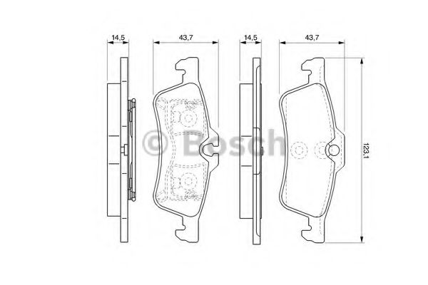 BOSCH - 0 986 494 130 - Комплект тормозных колодок, дисковый тормоз (Тормозная система)