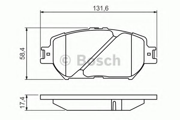 BOSCH - 0 986 494 418 - Комплект тормозных колодок, дисковый тормоз (Тормозная система)