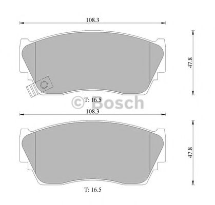 BOSCH - 0 986 505 935 - Комплект тормозных колодок, дисковый тормоз (Тормозная система)