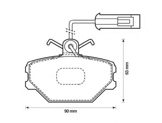 BENDIX - 571330X - Комплект тормозных колодок, дисковый тормоз