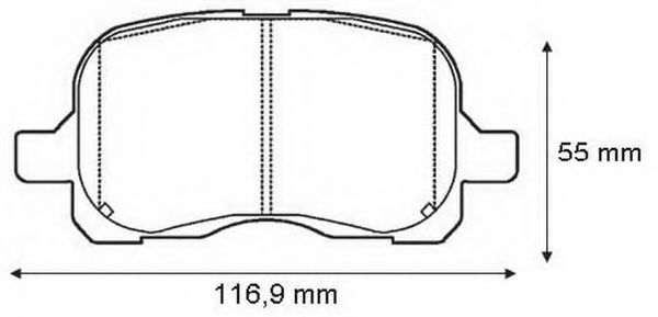 BENDIX - 572468B - Комплект тормозных колодок, дисковый тормоз