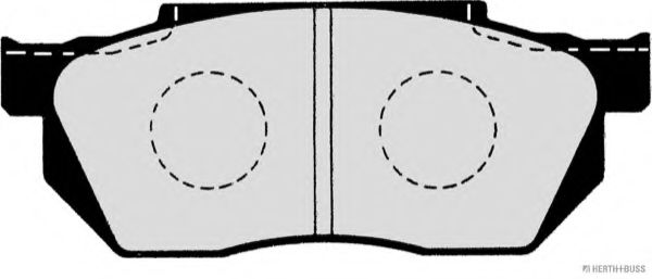 HERTH+BUSS JAKOPARTS - J3604014 - Комплект тормозных колодок, дисковый тормоз (Тормозная система)