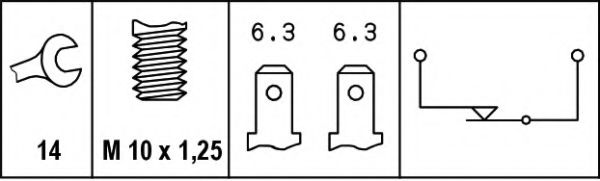 HELLA - 6DF 007 364-001 - Выключатель фонаря сигнала торможения (Сигнализация)