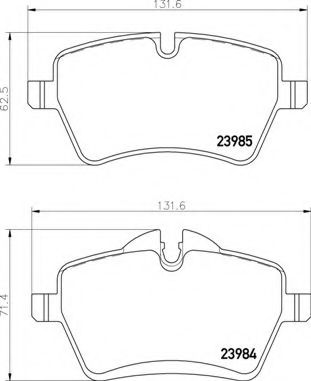 BREMBO - P 06 086 - Комплект тормозных колодок, дисковый тормоз (Тормозная система)